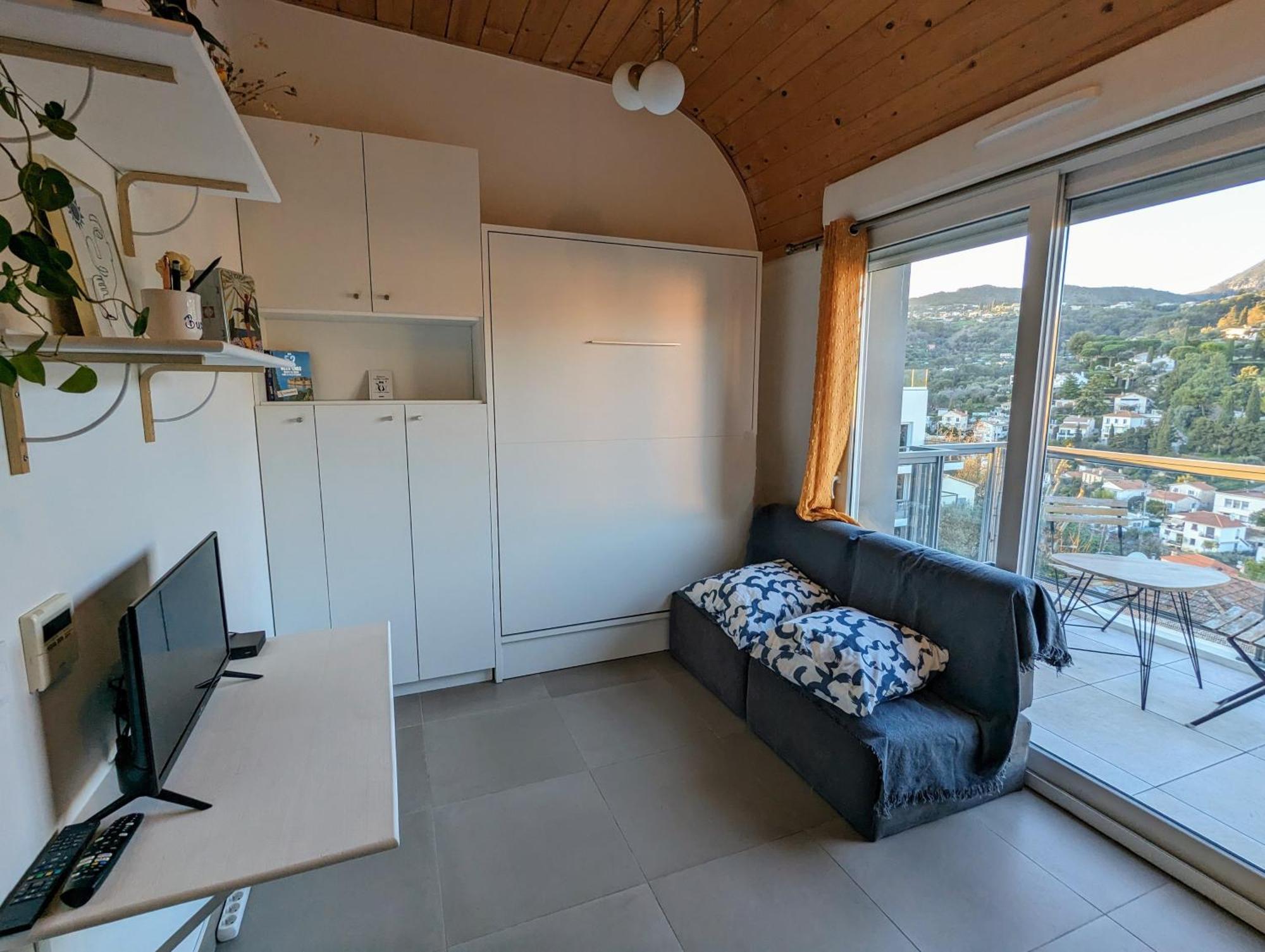 Studio Calme Avec Vue Degagee Niza Exterior foto