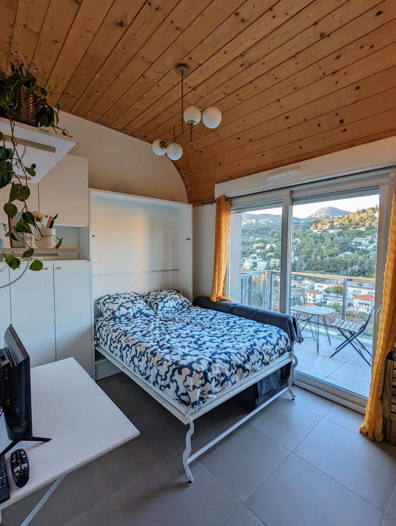 Studio Calme Avec Vue Degagee Niza Exterior foto